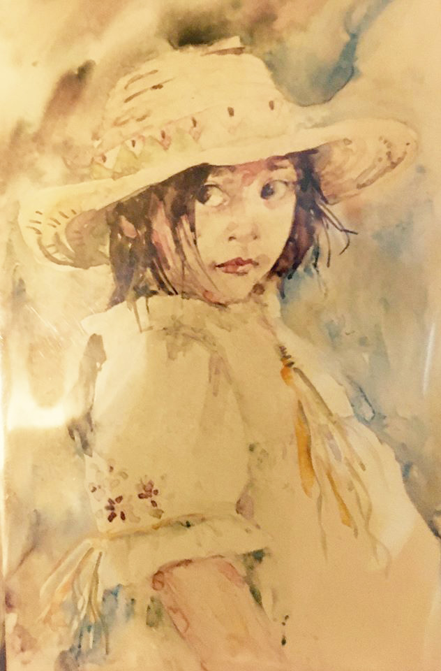 Watercolor of girl